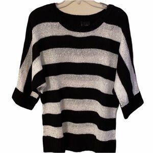 New Directions Sequined Striped Sweater